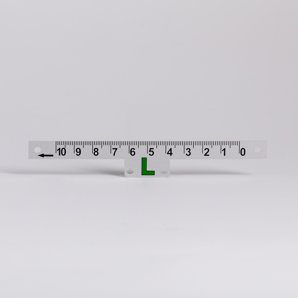 Glossy Anodised Aluminium Ruler Scale Plate 04