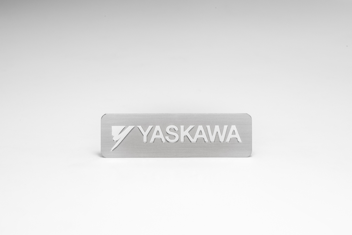 Mirror-Polished Aluminium Logo Plate 71