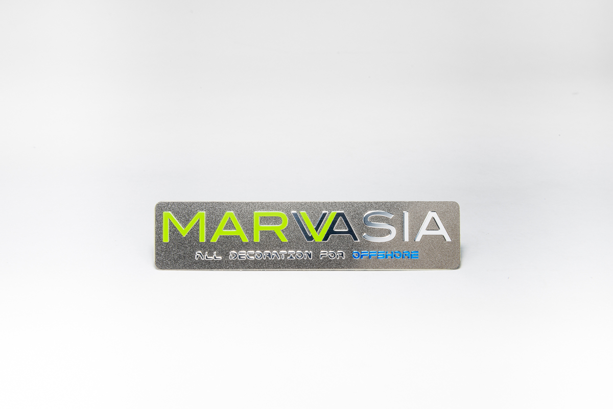 Mirror-Polished Aluminium Logo Plate 15