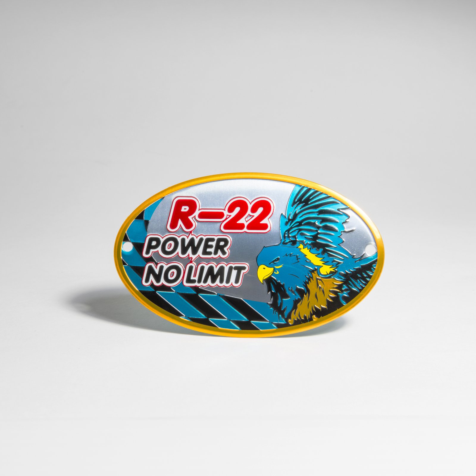 Mirror-Polished Aluminium Oval Emblem 03