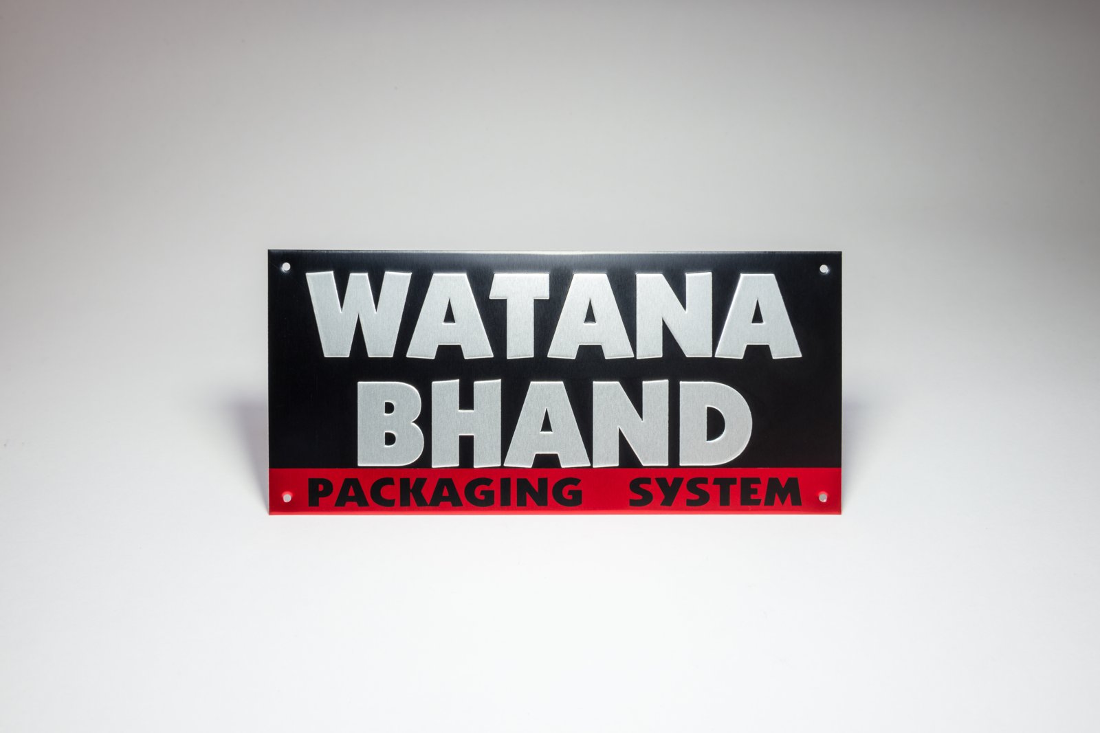 Glossy Anodised Aluminium Logo Plate 12