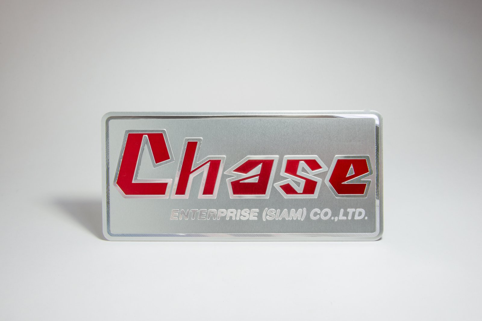 Glossy Anodised Aluminium Logo Plate 06