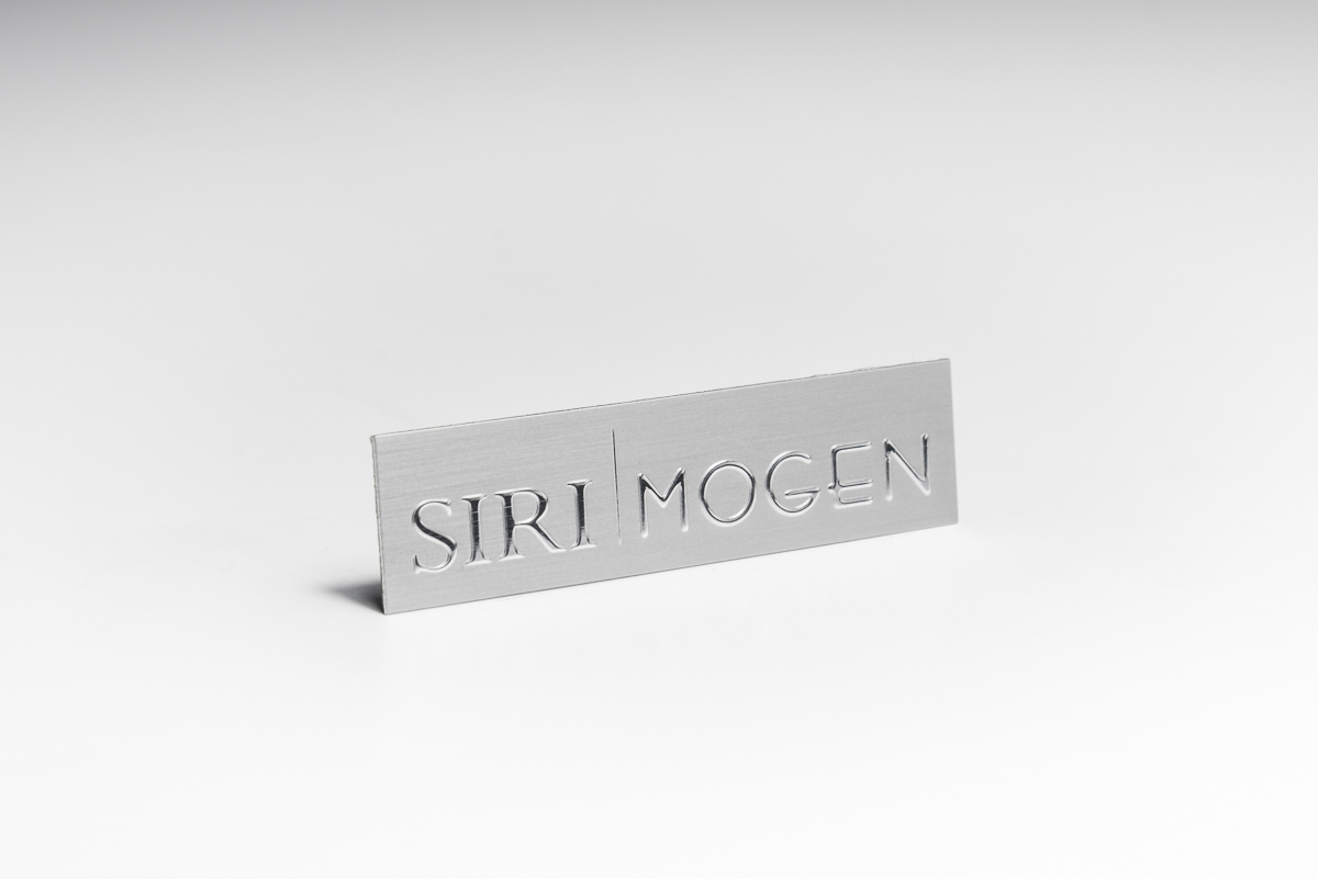 Mirror-Polished Aluminium Logo Plate 43