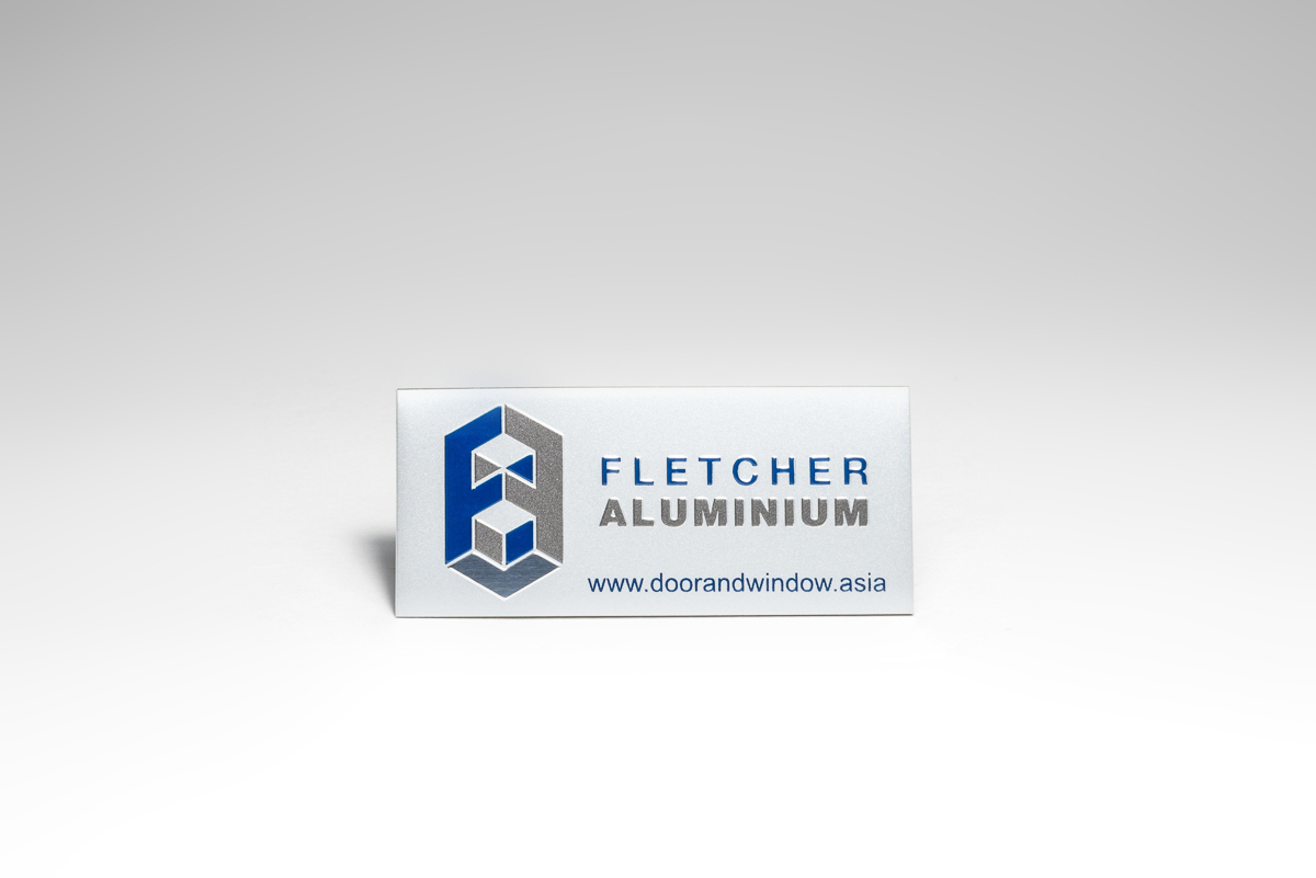 Mirror-Polished Aluminium Logo Plate 33