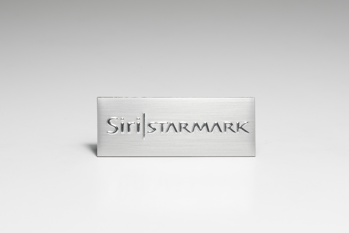 Mirror-Polished Aluminium Logo Plate 63