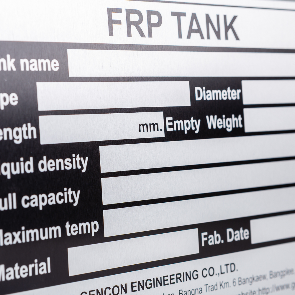 Glossy Anodised Aluminium Data Nameplate 04