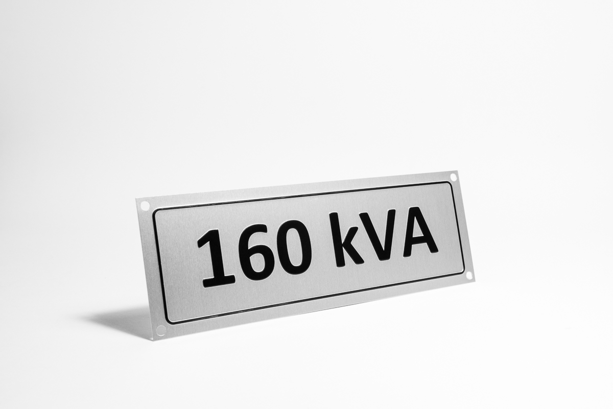 Glossy Anodised Aluminium Nameplate 03